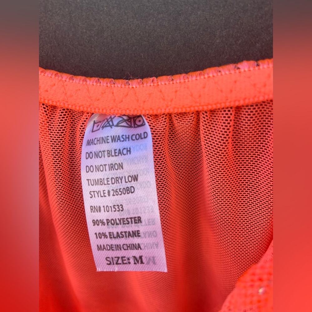 Neon Orange Rhinestone Camisole - Picture 4 of 4
